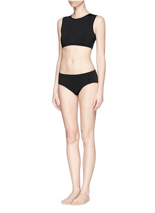 Figure View - Click To Enlarge - BETH RICHARDS - 'Grace' cutout back cropped swim top
