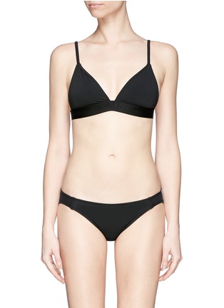Main View - Click To Enlarge - BETH RICHARDS - 'Amber' elastic band triangle bikini top
