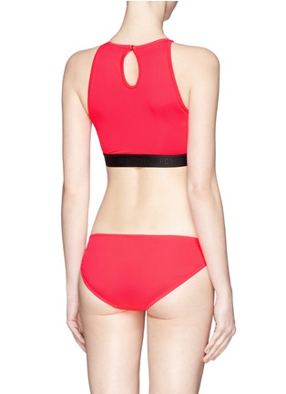 Back View - Click To Enlarge - BETH RICHARDS - 'Fel' logo cropped swim top