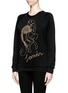 Front View - Click To Enlarge - LANVIN - Monkey chain cotton French terry sweatshirt