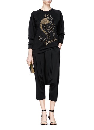 Figure View - Click To Enlarge - LANVIN - Monkey chain cotton French terry sweatshirt