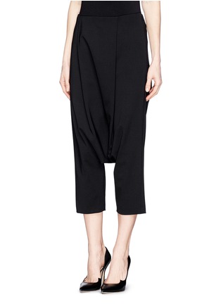 Front View - Click To Enlarge - LANVIN - Cropped twill harem pants