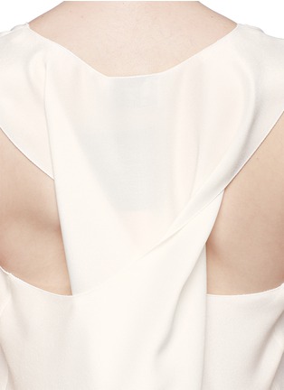 Detail View - Click To Enlarge - LANVIN - Twist back silk tank top
