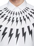 Detail View - Click To Enlarge - NEIL BARRETT - Thunderbolt print cotton poplin shirt