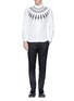 Figure View - Click To Enlarge - NEIL BARRETT - Thunderbolt print cotton poplin shirt