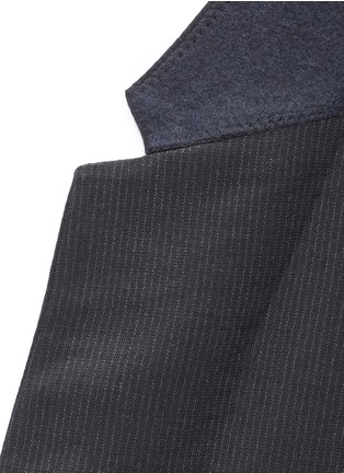 Detail View - Click To Enlarge - NEIL BARRETT - Chalk stripe wool blend suit