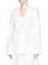 Front View - Click To Enlarge - ELLERY - 'Cyclonic' wool suiting A-line tuxedo jacket