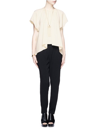 Figure View - Click To Enlarge - ELLERY - 'Tuba' gathered neck crepe blouse