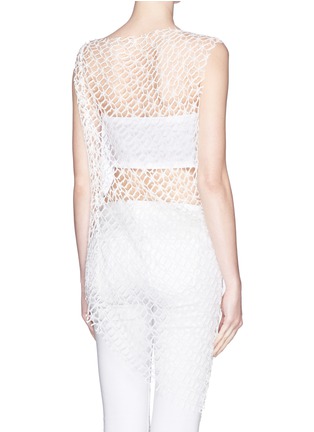 Back View - Click To Enlarge - ELLERY - 'Jasper' crochet web lace drape top