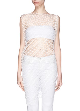 Main View - Click To Enlarge - ELLERY - 'Jasper' crochet web lace drape top