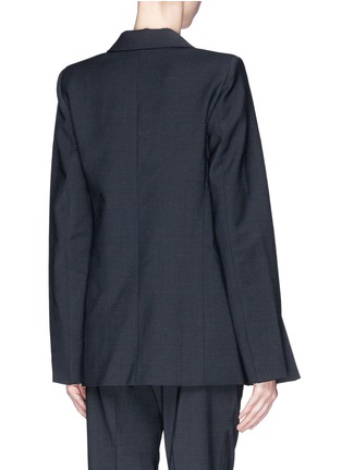 Back View - Click To Enlarge - ELLERY - 'Cyclonic' wool suiting A-line tuxedo jacket