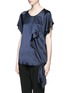 Front View - Click To Enlarge - ELLERY - 'Régina' ruffle tie side satin blouse