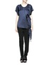 Figure View - Click To Enlarge - ELLERY - 'Régina' ruffle tie side satin blouse