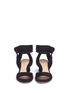 Front View - Click To Enlarge - GIANVITO ROSSI - Ankle tie suede sandals