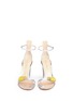 Front View - Click To Enlarge - GIANVITO ROSSI - Strass ornament mirror leather sandals