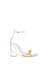 Main View - Click To Enlarge - GIANVITO ROSSI - Strass ornament mirror leather sandals
