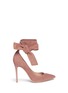 Main View - Click To Enlarge - GIANVITO ROSSI - 'Lane' ankle tie suede pumps
