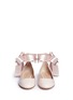 Front View - Click To Enlarge - GIANVITO ROSSI - 'Odette' ribbon tie patent leather ballerinas