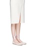 Figure View - Click To Enlarge - GIANVITO ROSSI - 'Odette' ribbon tie patent leather ballerinas