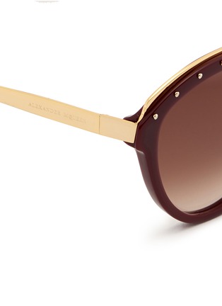 Detail View - Click To Enlarge - ALEXANDER MCQUEEN - Studded cat eye sunglasses