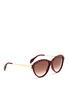 Figure View - Click To Enlarge - ALEXANDER MCQUEEN - Studded cat eye sunglasses