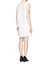 Back View - Click To Enlarge - 3.1 PHILLIP LIM - Whipstitch leather detail layer dress