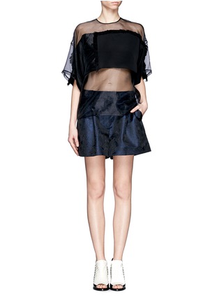 Figure View - Click To Enlarge - 3.1 PHILLIP LIM - Splattered pleated Bermuda shorts