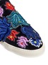 Detail View - Click To Enlarge - PORTS 1961 - Embroidered floral appliqué velvet skate slip-ons