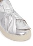 Detail View - Click To Enlarge - PORTS 1961 - Twist bow metallic leather skate slip-ons
