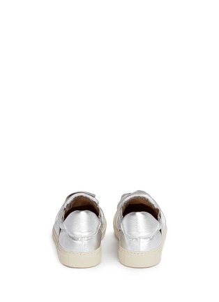 Back View - Click To Enlarge - PORTS 1961 - Twist bow metallic leather skate slip-ons