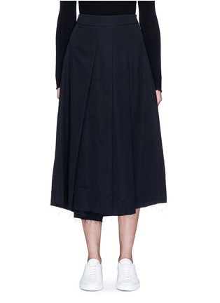 Main View - Click To Enlarge - SONG FOR THE MUTE - Tuck pleat wool gabardine skort