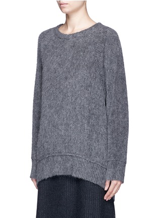Front View - Click To Enlarge - SONG FOR THE MUTE - Oversized raglan sleeve knit effect sweater