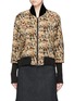 Main View - Click To Enlarge - SONG FOR THE MUTE - Floral jacquard cropped bomber jacket