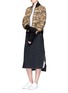 Figure View - Click To Enlarge - SONG FOR THE MUTE - Floral jacquard cropped bomber jacket