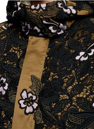 Detail View - Click To Enlarge - SELF-PORTRAIT - Floral guipure lace parka jacket