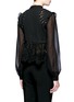 Back View - Click To Enlarge - SELF-PORTRAIT - Guipure lace insert lace-up peplum top
