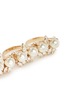 Detail View - Click To Enlarge - ANTON HEUNIS - Swarovski crystal pearl four finger ring