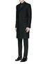 Front View - Click To Enlarge - GIVENCHY - Belted wool blend coat