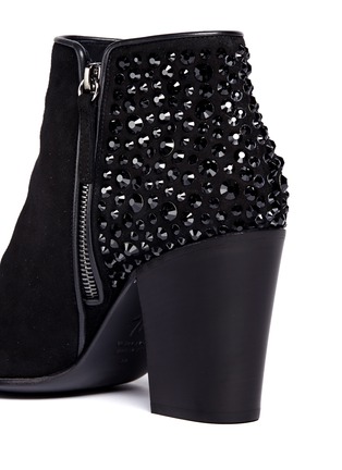 Detail View - Click To Enlarge - 73426 - 'Nicky 80' strass pavé suede boots