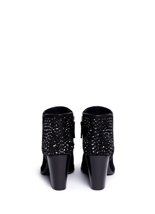 Back View - Click To Enlarge - 73426 - 'Nicky 80' strass pavé suede boots