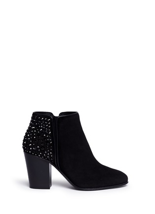 Main View - Click To Enlarge - 73426 - 'Nicky 80' strass pavé suede boots