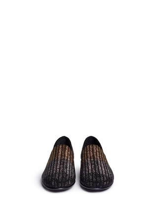 Front View - Click To Enlarge - 73426 - 'Nate' dégradé crystal suede slip-ons
