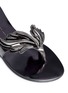 Detail View - Click To Enlarge - 73426 - 'Rock' mirror leather slide sandals