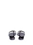 Back View - Click To Enlarge - 73426 - 'Rock' mirror leather slide sandals