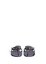 Front View - Click To Enlarge - 73426 - 'Rock' mirror leather slide sandals
