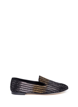 Main View - Click To Enlarge - 73426 - 'Dalila' ombré crystal pavé suede slip-ons
