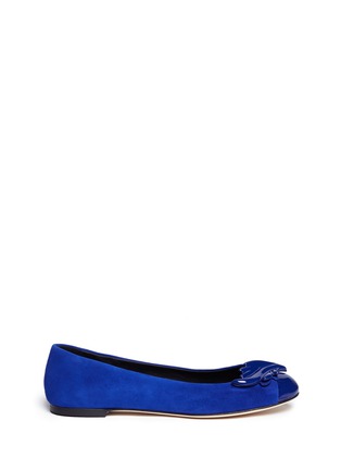 Main View - Click To Enlarge - 73426 - 'Cruel' logo charm suede flats