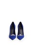Front View - Click To Enlarge - 73426 - 'Lucrezia' glass crystal suede pumps