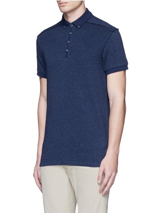 Front View - Click To Enlarge - SCOTCH & SODA - 'Home Alone' cotton knit polo shirt