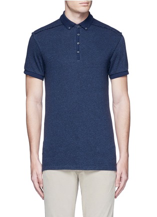 Main View - Click To Enlarge - SCOTCH & SODA - 'Home Alone' cotton knit polo shirt